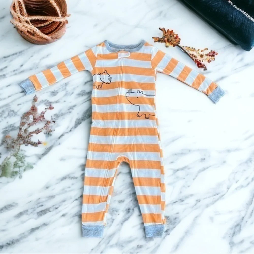 Carter's Size 2T Striped Cotton Pajamas Jumper Snug Fit Cotton